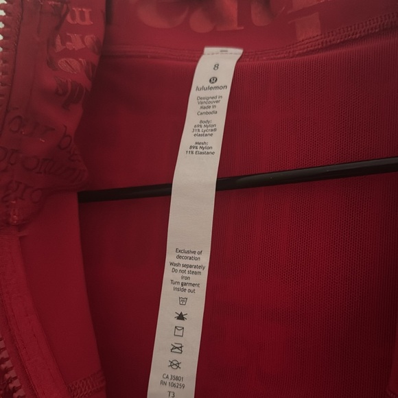 Lululemon Define Jacket *Manifesto 20YR Manifesto Foil Dark Red *RARE* 8 - Picture 7 of 8